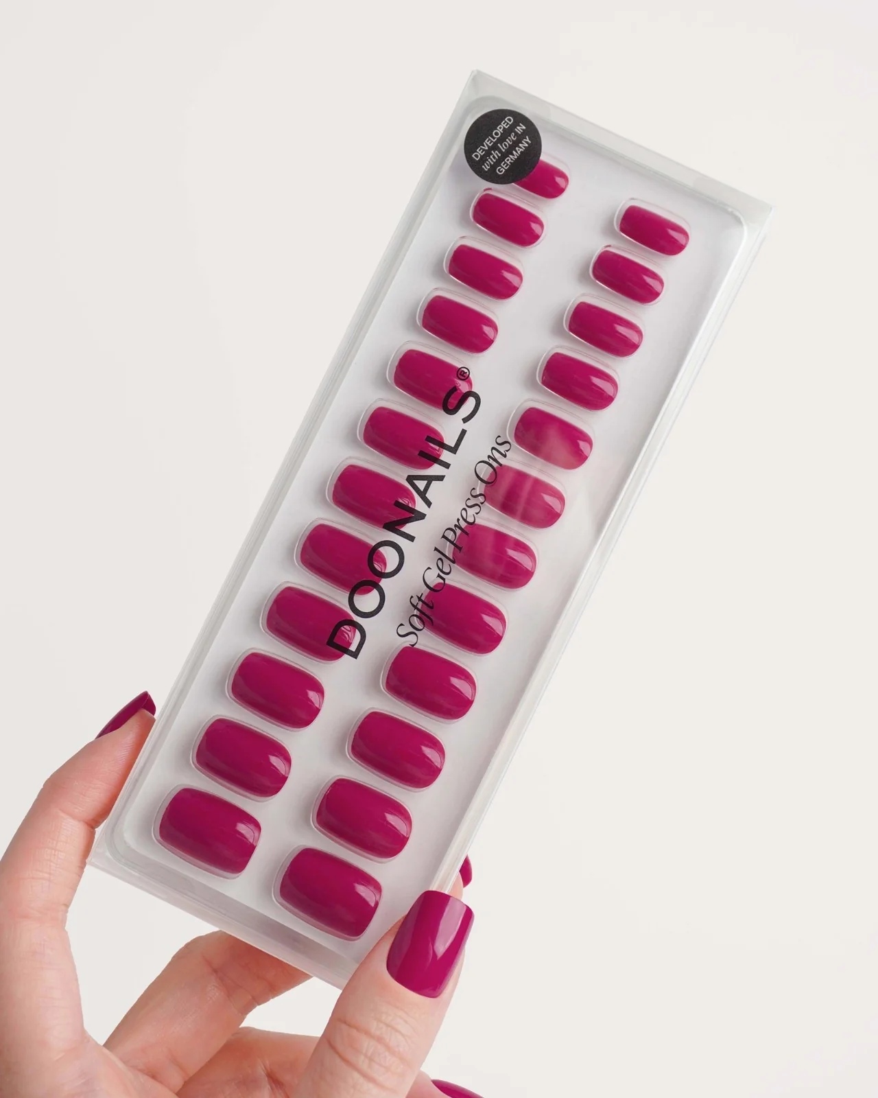 Acai Berry Short Square Soft Gel Press Ons - Image 4