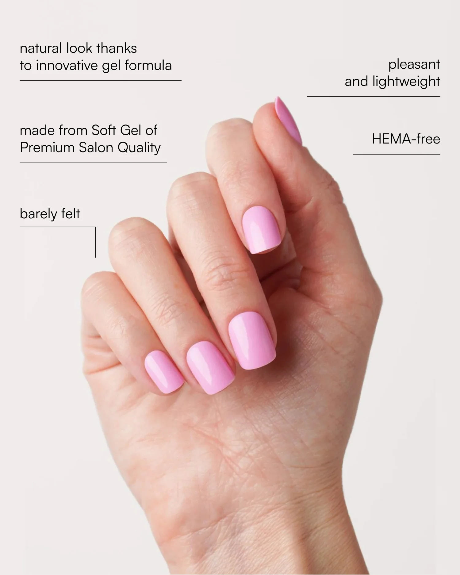 Barbie Girl Extra Short Square Soft Gel Press Ons - Image 3