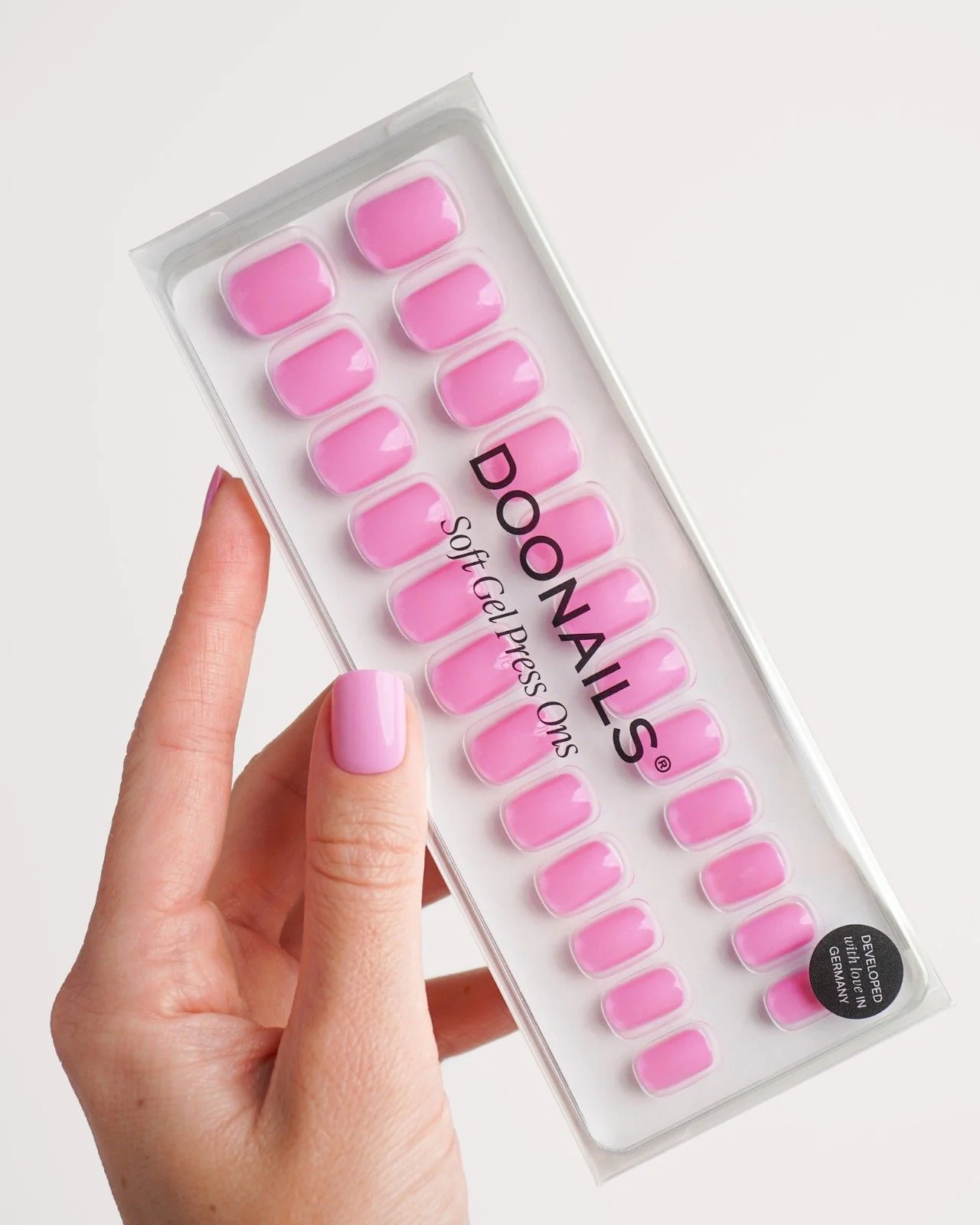 Barbie Girl Extra Short Square Soft Gel Press Ons - Image 4