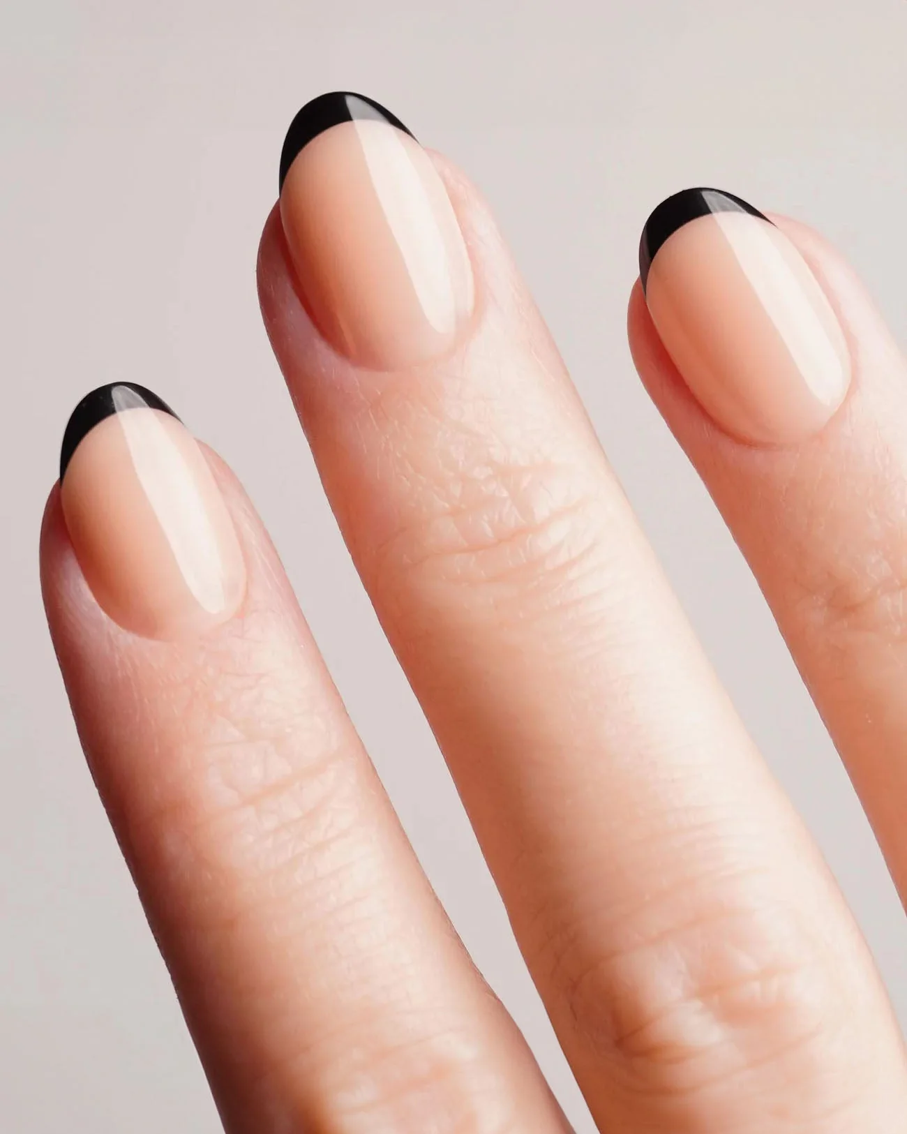 Black French Short Round Soft Gel Press Ons - Image 2