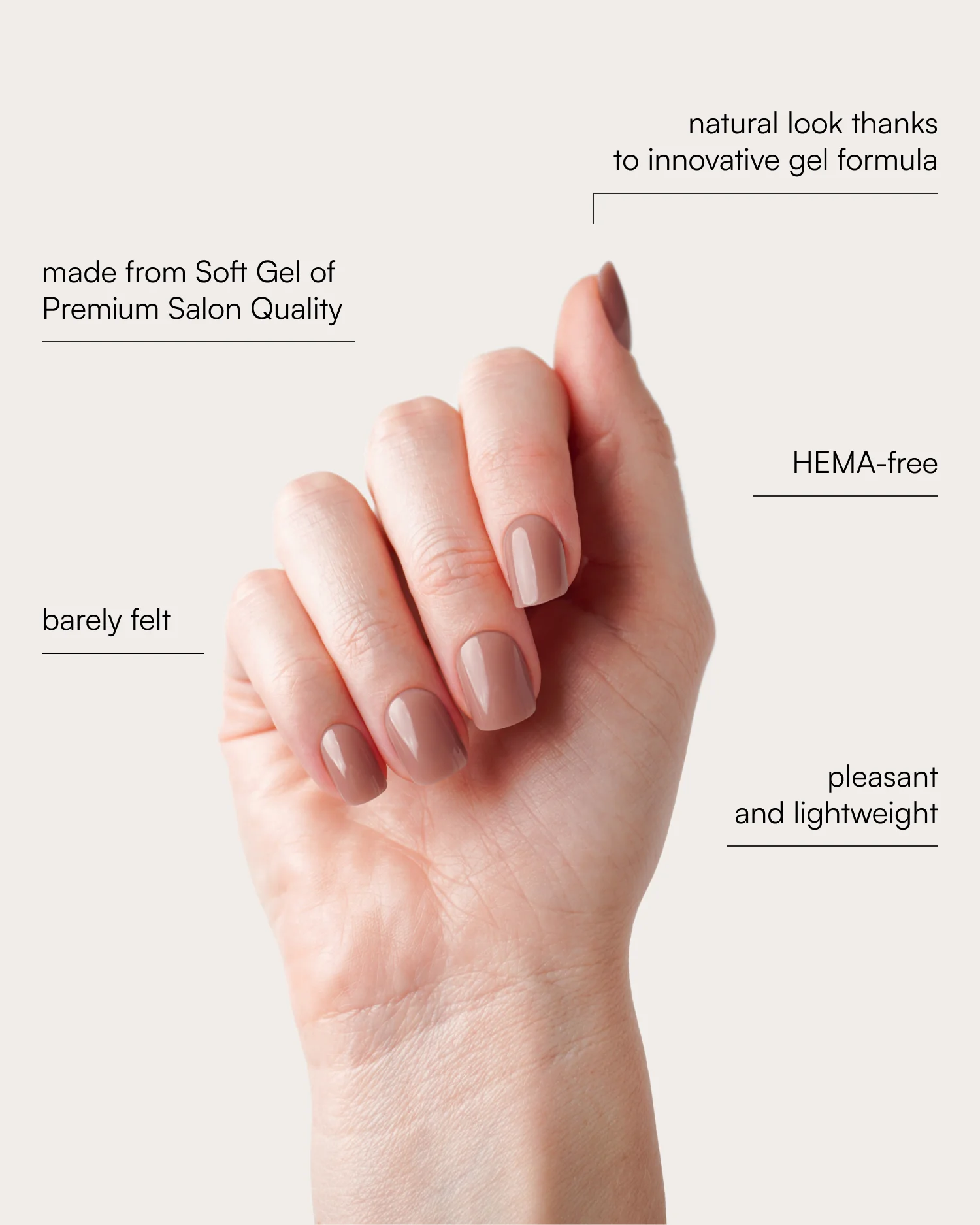 Espresso Extra Short Square Soft Gel Press Ons - Image 3