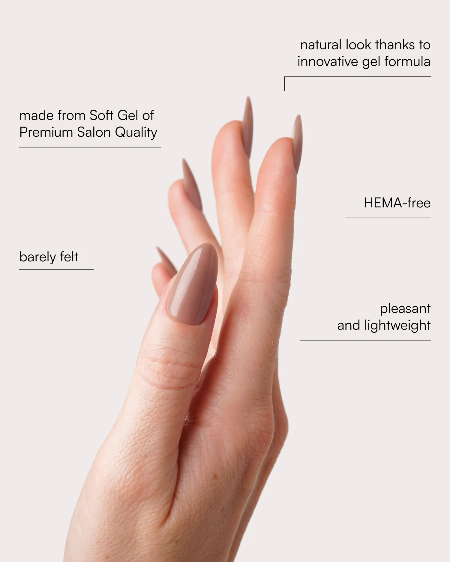 Espresso Medium Almond Soft Gel Press Ons - Image 3