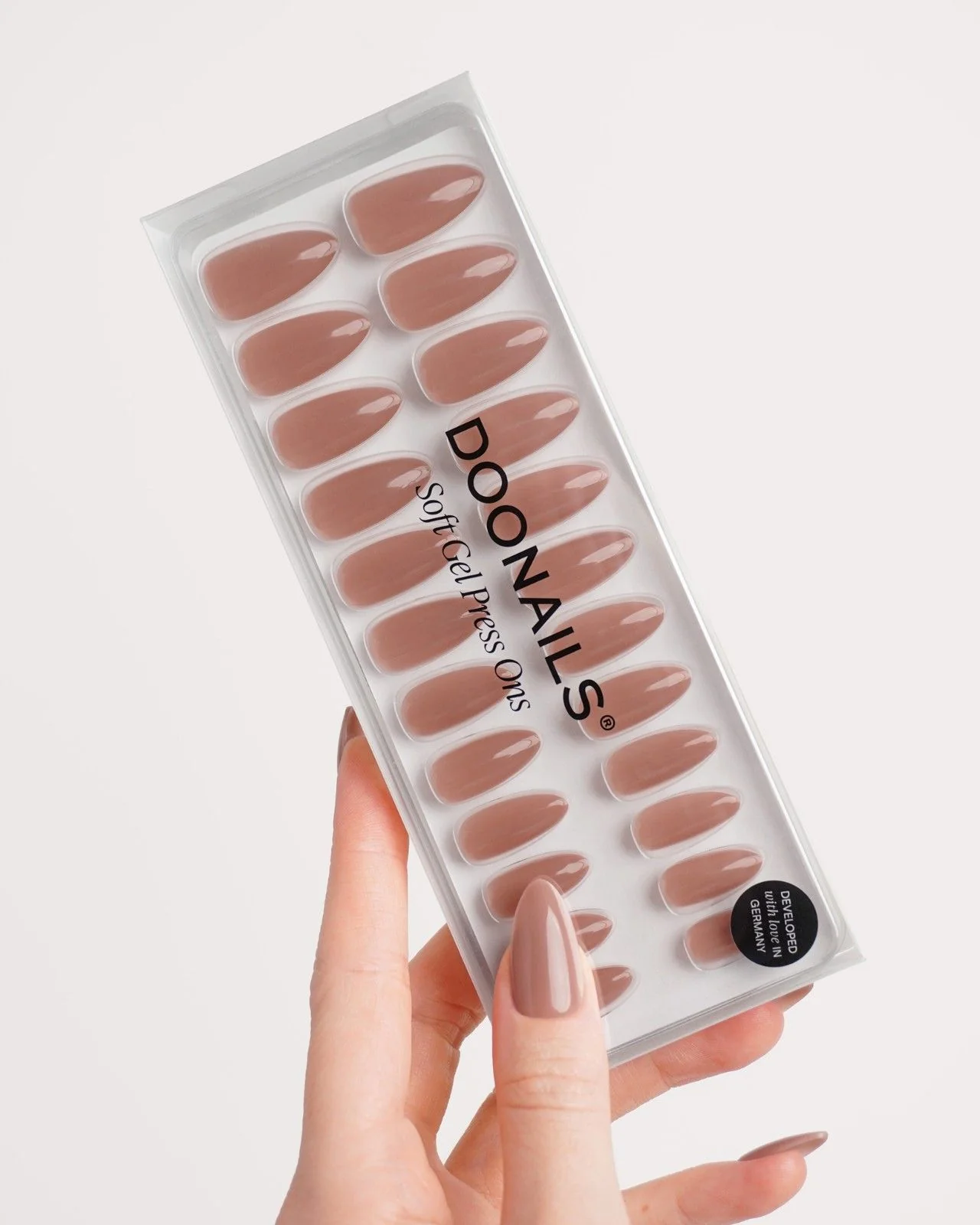 Espresso Medium Almond Soft Gel Press Ons - Image 4