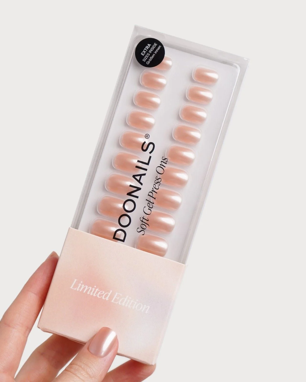 Limited Edition Glazed Coral Short Square Soft Gel Press Ons - Image 3