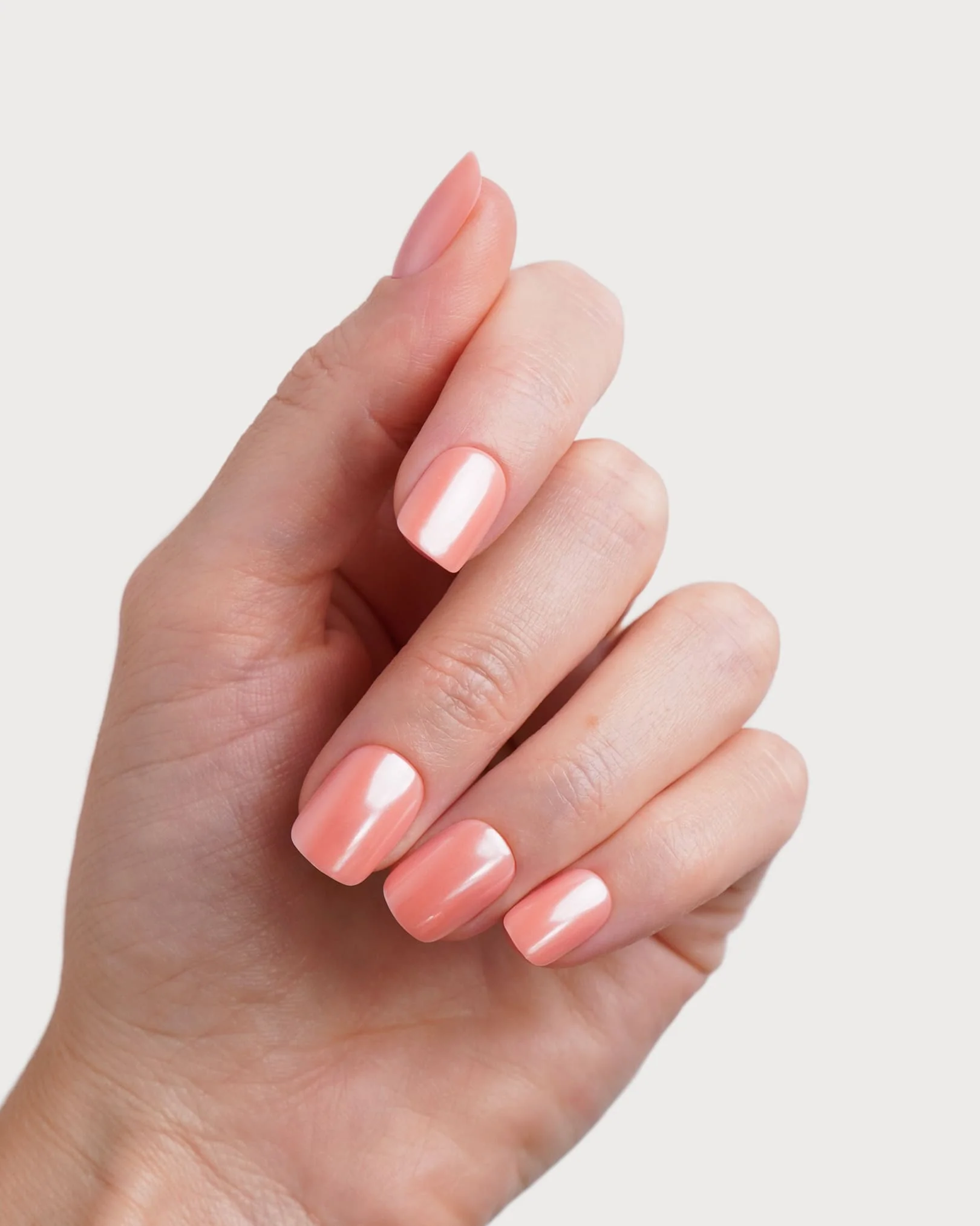 Glazed Peach Extra Short Square Soft Gel Press Ons - Image 4