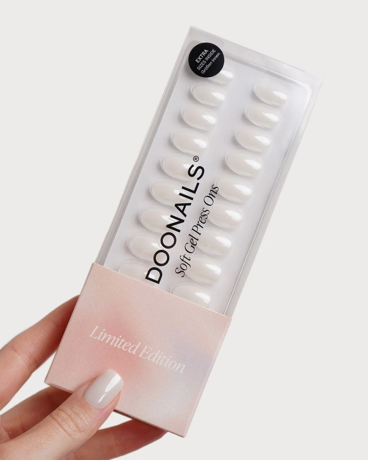 Limited Edition Glazed Pearl Short Round Soft Gel Press Ons - Image 3