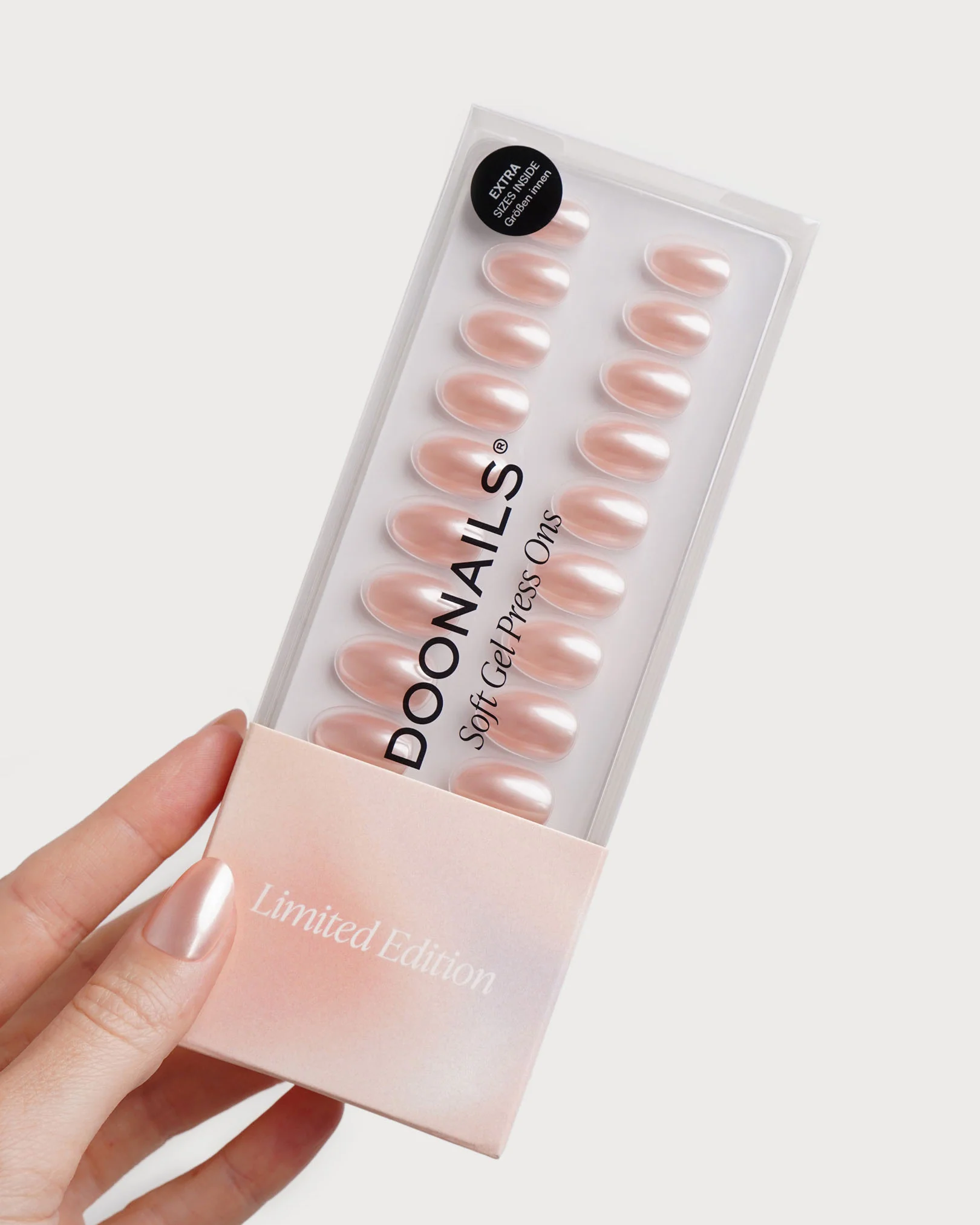 Limited Edition Glazed Rose Short Round Soft Gel Press Ons - Image 3