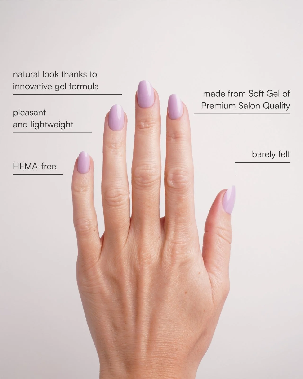 Lavender Mist Short Round Soft Gel Press Ons - Image 3