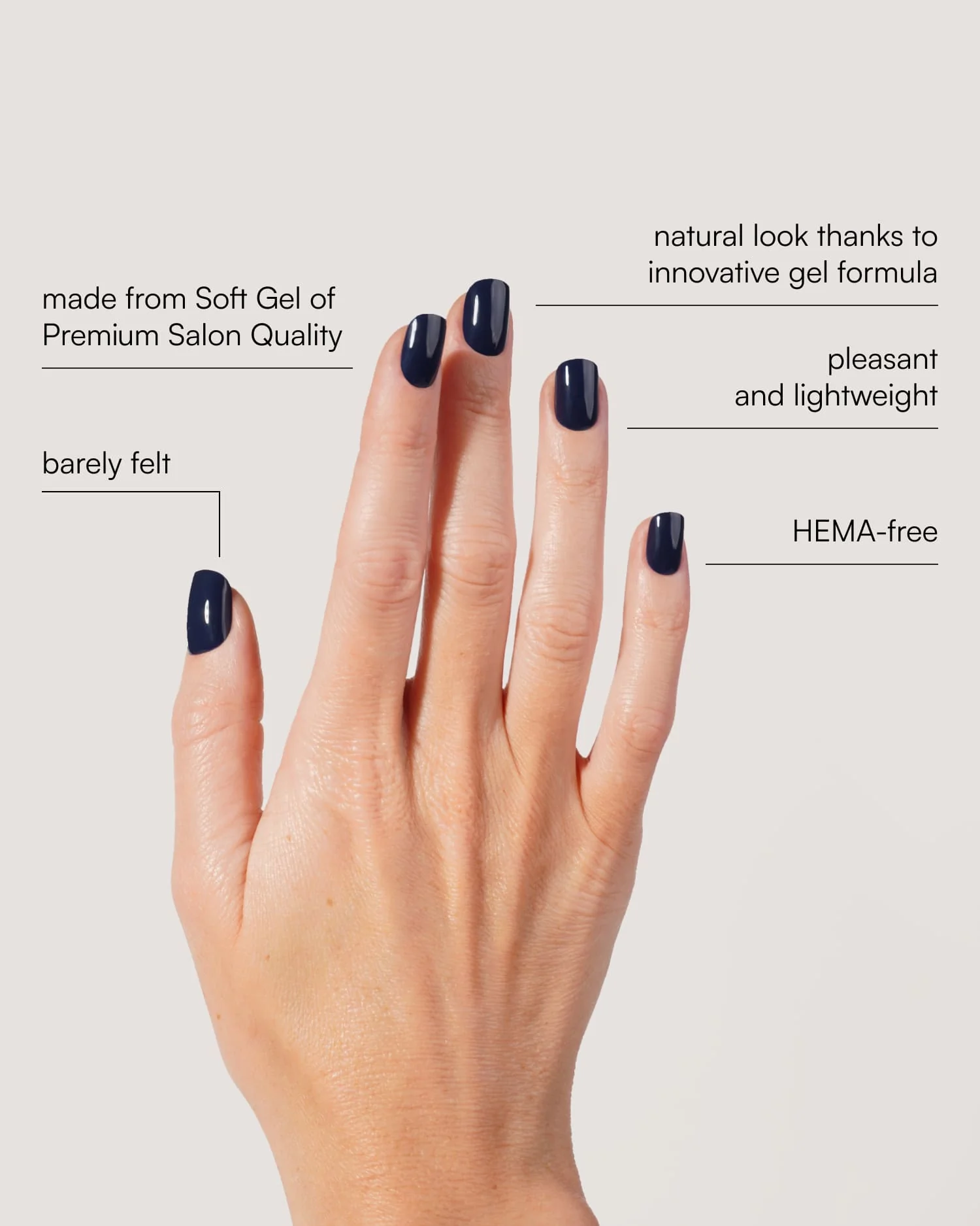 Ocean Extra Short Square Soft Gel Press Ons - Image 3