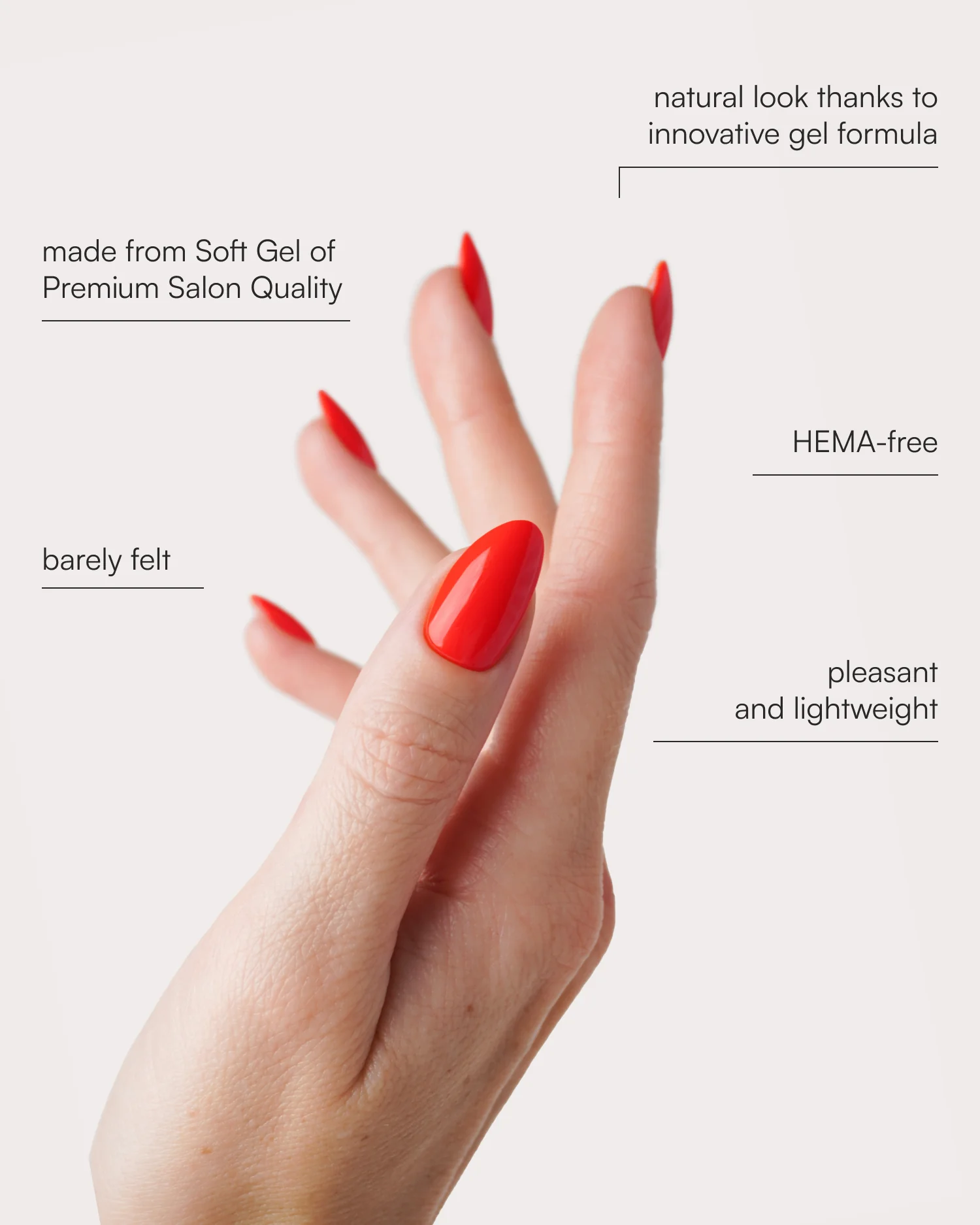 On Fire Short Almond Soft Gel Press Ons - Image 3