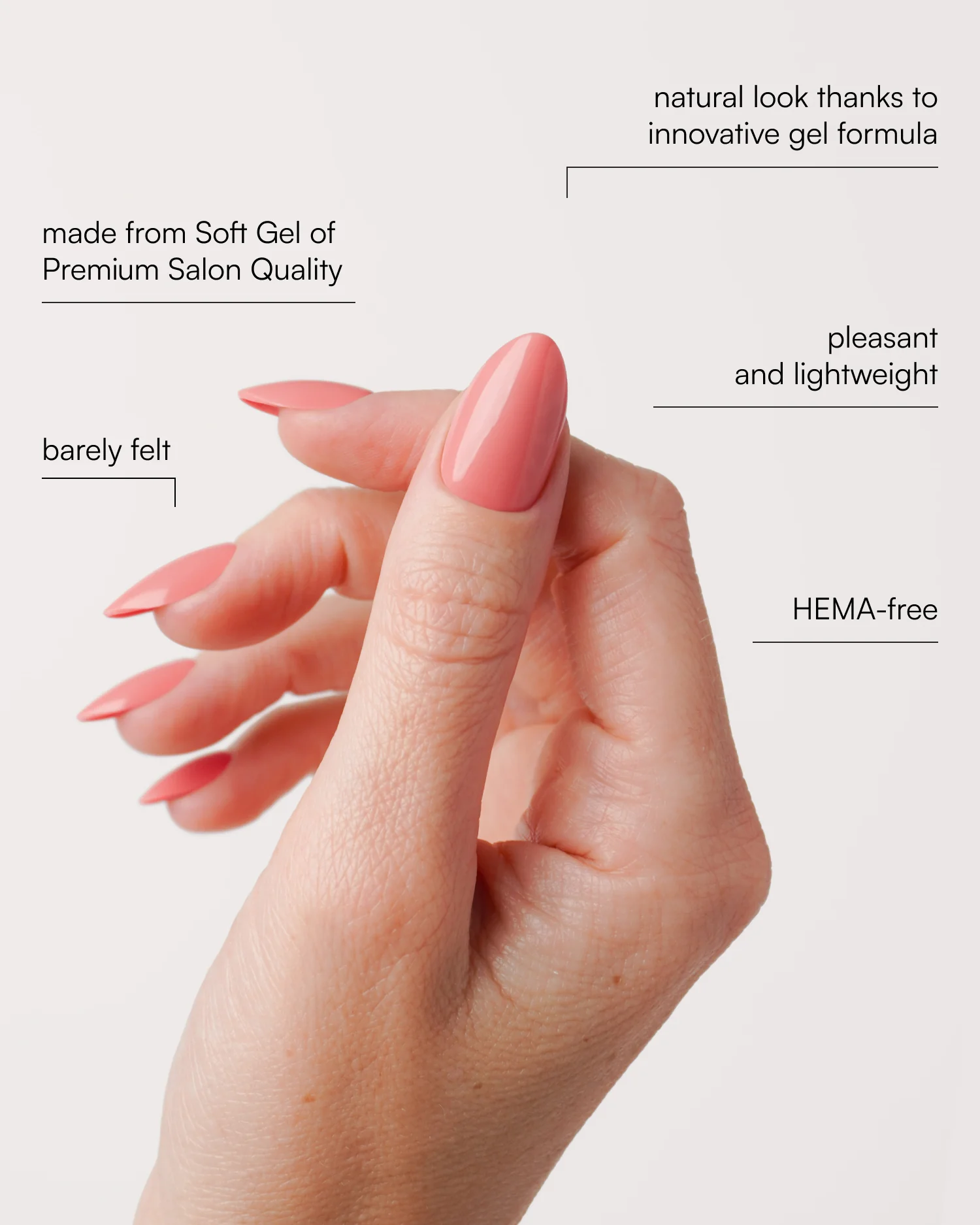 Peach Please Short Almond Soft Gel Press Ons - Image 3