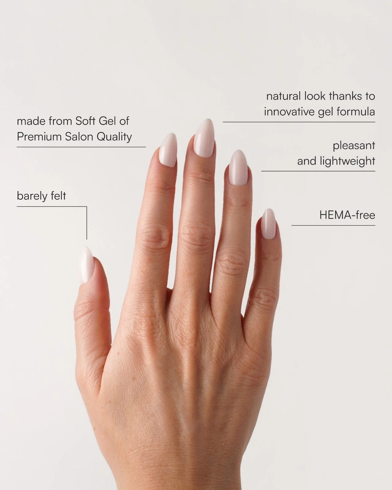 Pillow Talk Short Almond Soft Gel Press Ons - Image 3