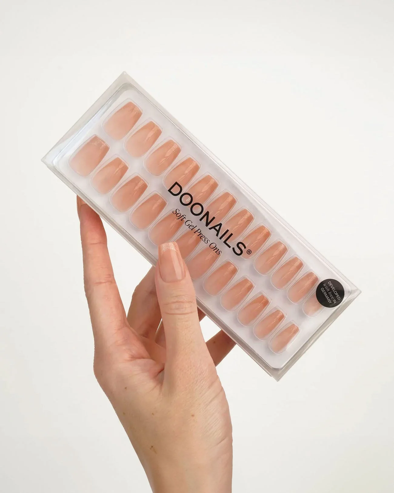 Rosegold Cateye French Short Coffin Soft Gel Press Ons - Image 4