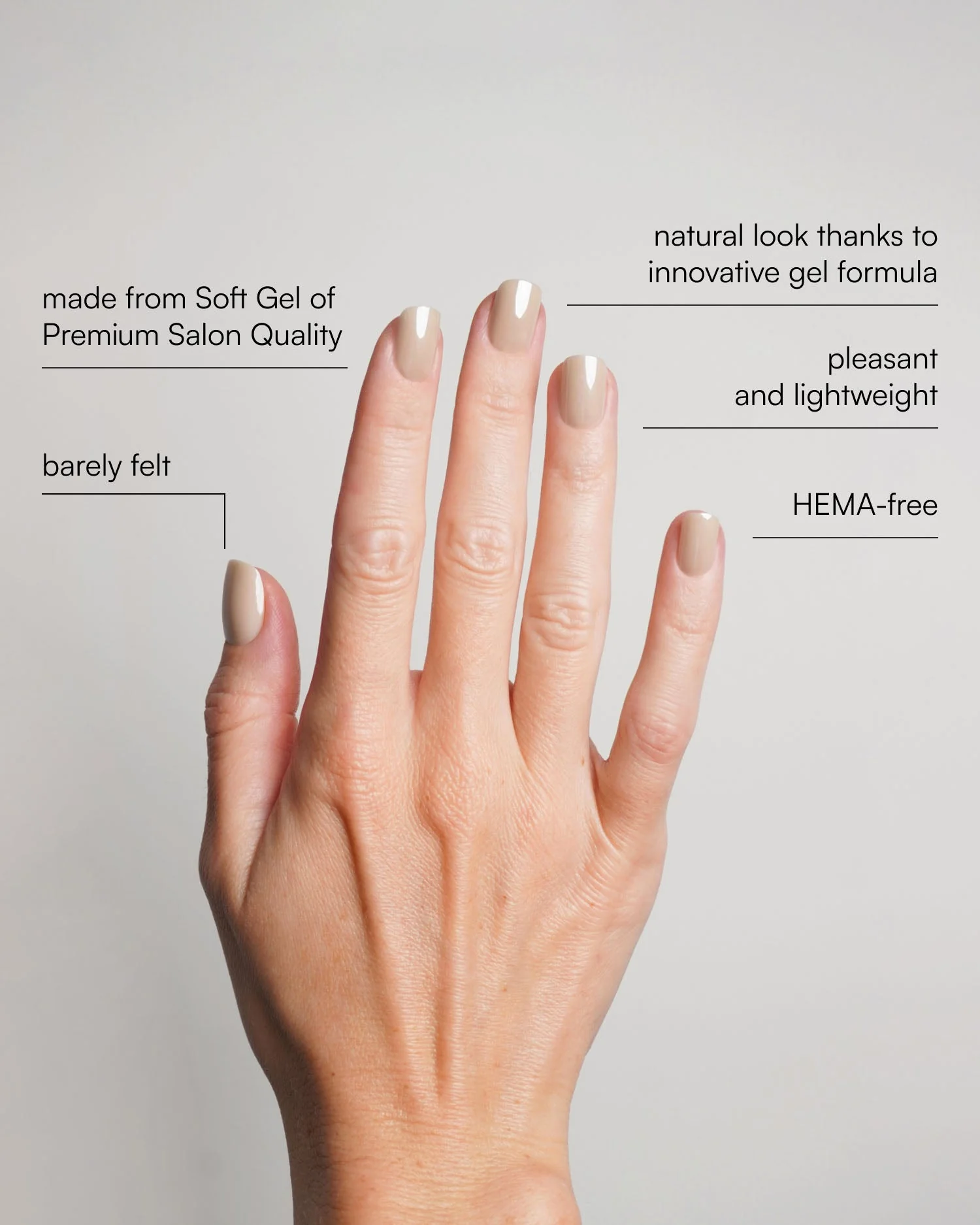 Toffee Extra Short Square Soft Gel Press Ons - Image 3