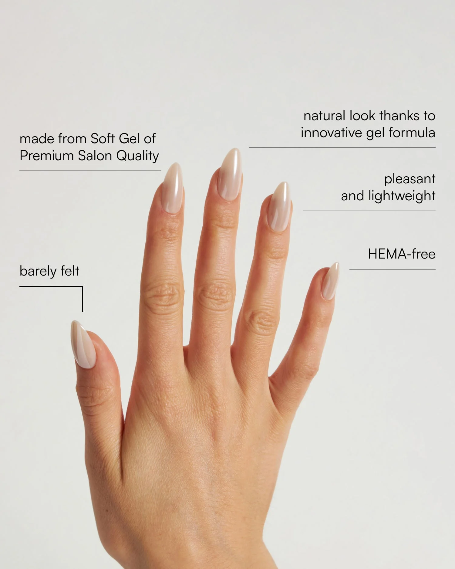 Toffee Medium Almond Soft Gel Press Ons - Image 3